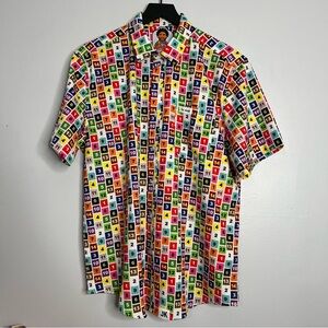 Jk Collection By Old Smoke Saddle Cloth Short Sleeve Button Down Shirt Men Large